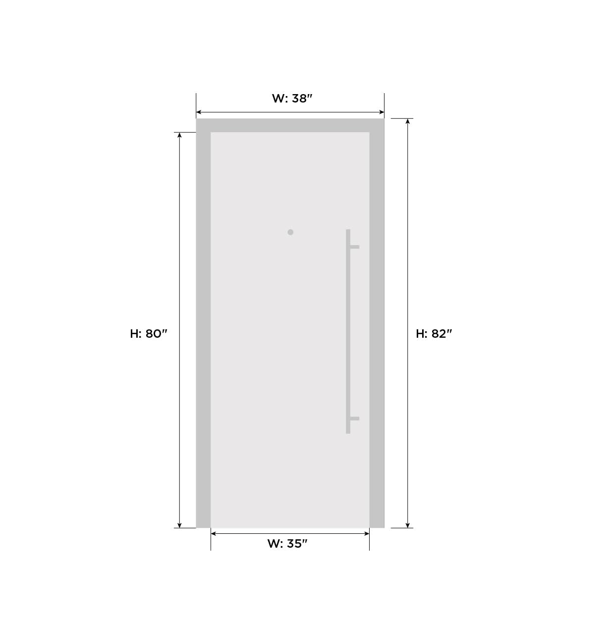 VDOMDOORS Front Exterior Prehung Steel Door/Dekton 0163 Venezia Noce/Entry Metal Modern Painted W36 x H80 Left Hand Inswing