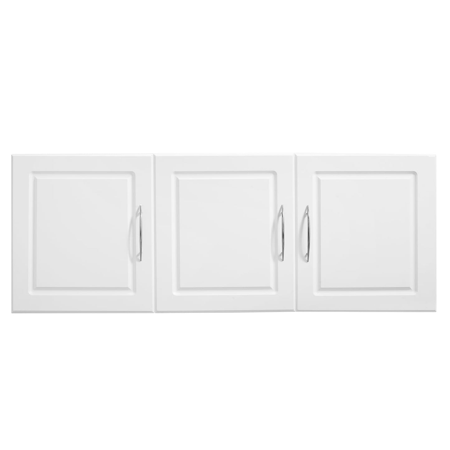 VEVOR Laundry Room Wall Cabinet, 2-Tier Wall Mounted Hanging Cabinet with Adjustable Shelf, Cupboard Storage with 3 Doors, for Kitchen, Bathroom, Laundry, 12.44 x 54 x 20.31 in (D x W x H), White