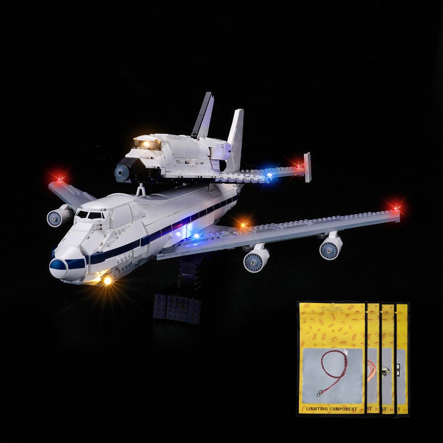 Brickshining LED Lighting Compatible with Lego Shuttle Carrier Aircraft 10360,Light Kit Compatible with Lego 10360, NOT Included The Model Set - JUST Lights