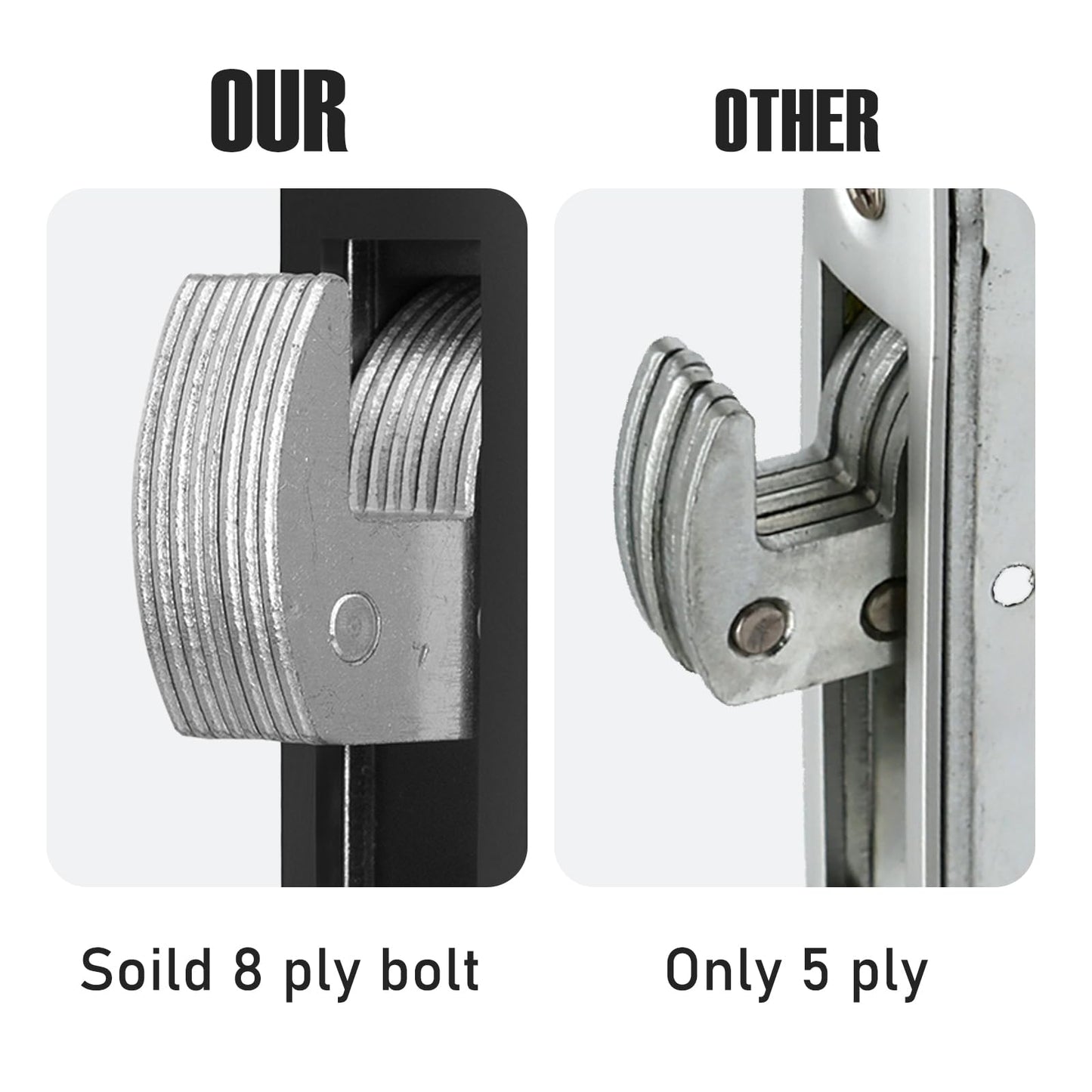 Storefront Door Mortise Lock Set, Commercial Aluminum Storefront Mortise Lock with Swing Deadbolt & Solid Brass Cylinder, Key & Thumbturn Keyed Alike, Storefront Entry Door Lock, 1-1/8" Backset, Black