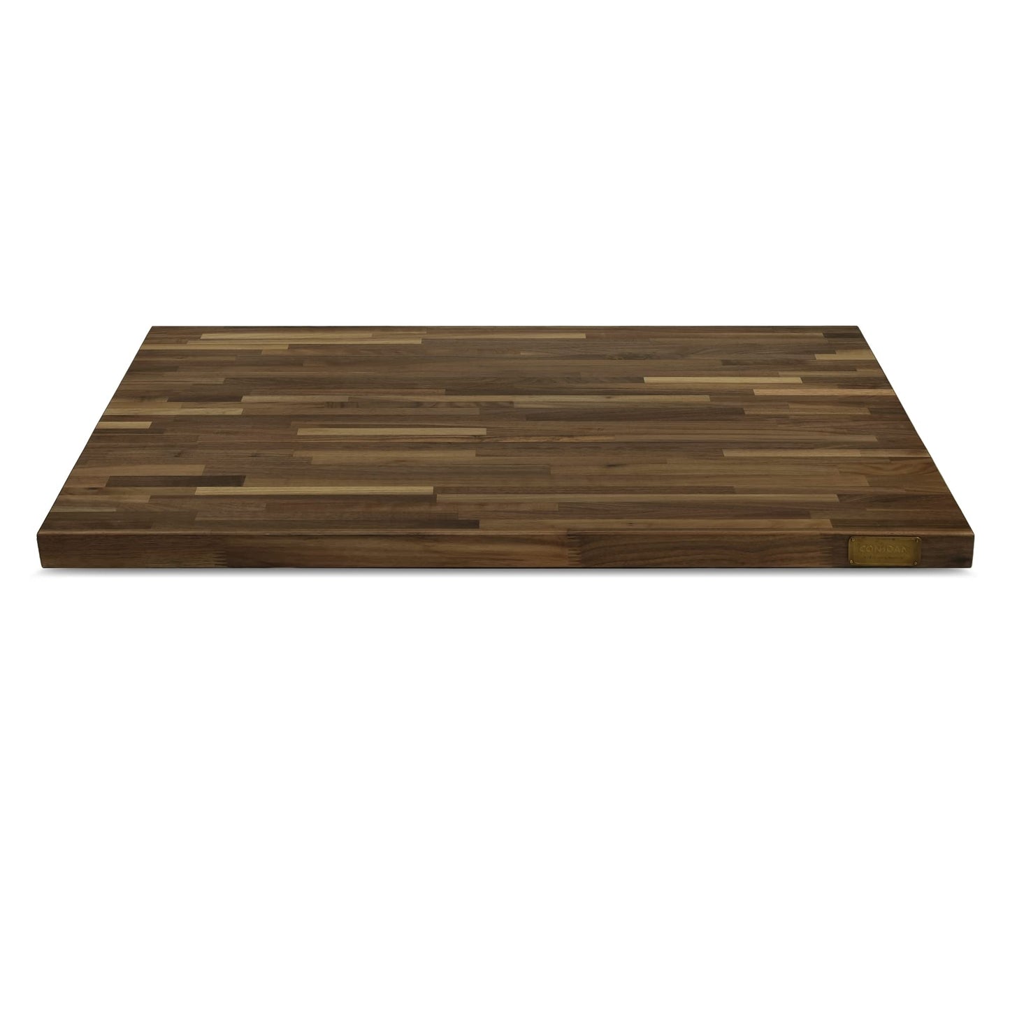 CONSDAN Butcher Block Counter Top, Walnut Solid Hardwood Countertop, Wood Slabs for Kitchen, Reversible, Both Side Polished, Prefinished with Food-safe Oil, 1.5" Thickness, 30"x25"