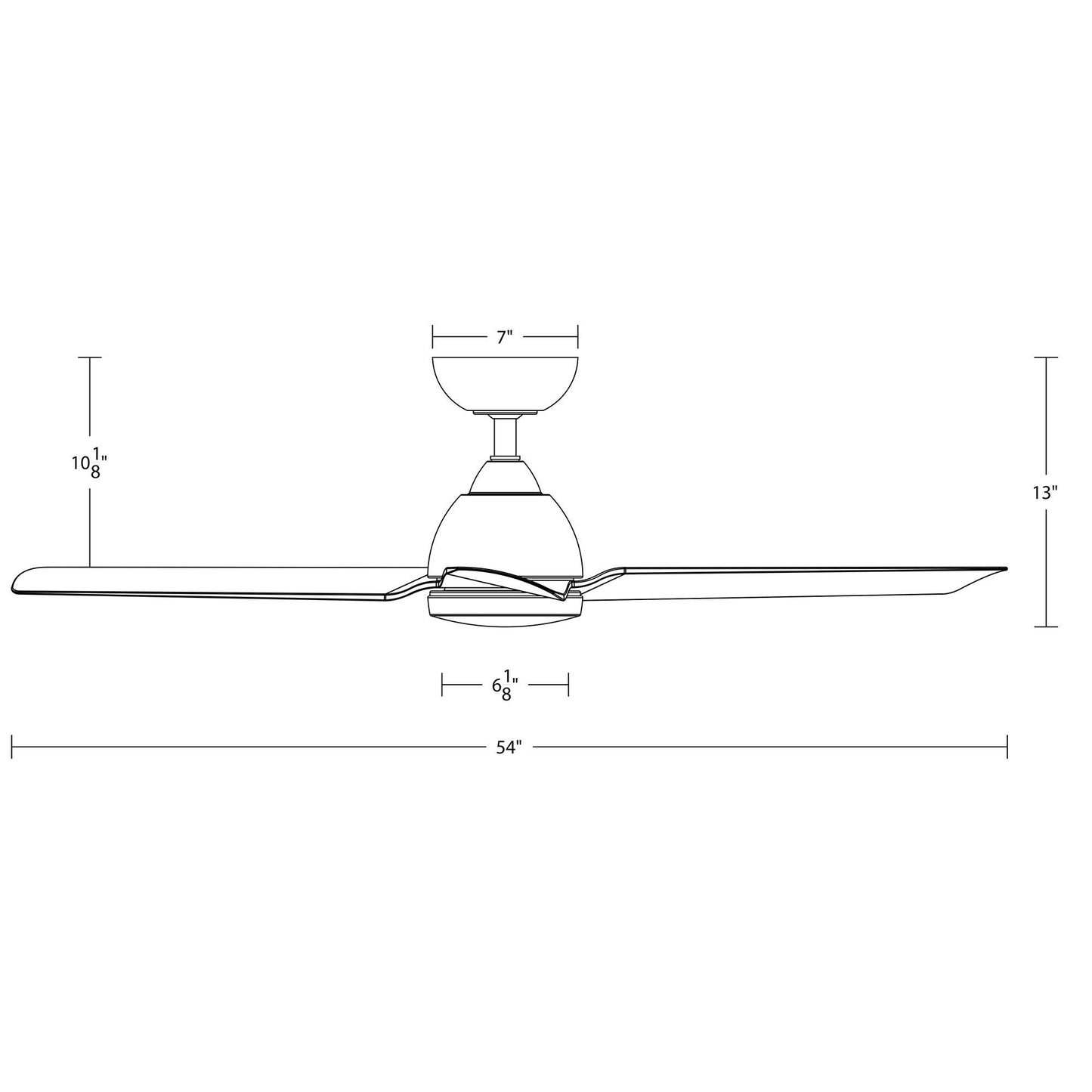 WAC F-001-SB/MW Mocha 54" Outdoor Ceiling Fan with Remote, Soft Brass Matte White