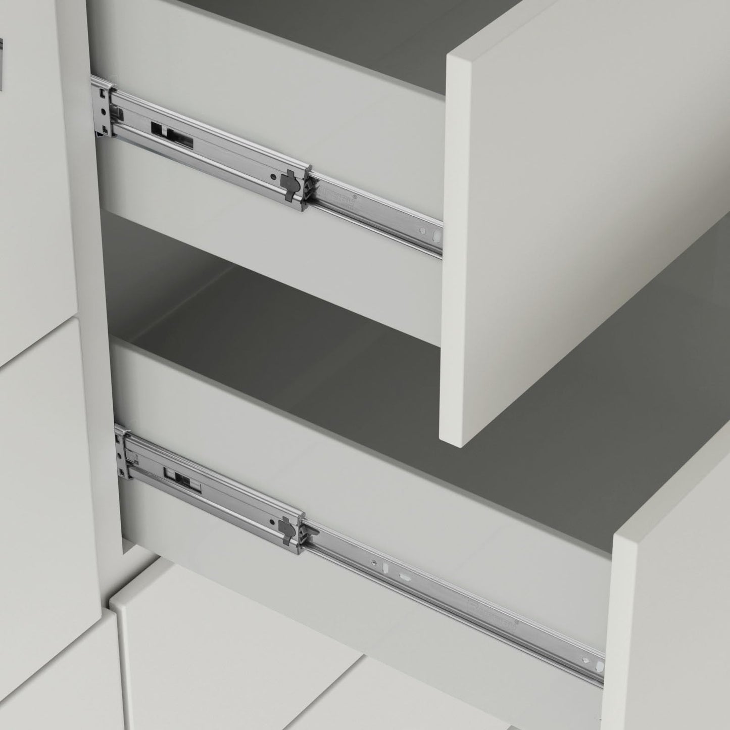 LONTAN 6 Pairs Push to Open Soft Close Drawer Slides 22 Inch Heavy Duty Drawer Glides Metal Ball Bearing and Full Extension Cabinet Rails 100 LB Capacity