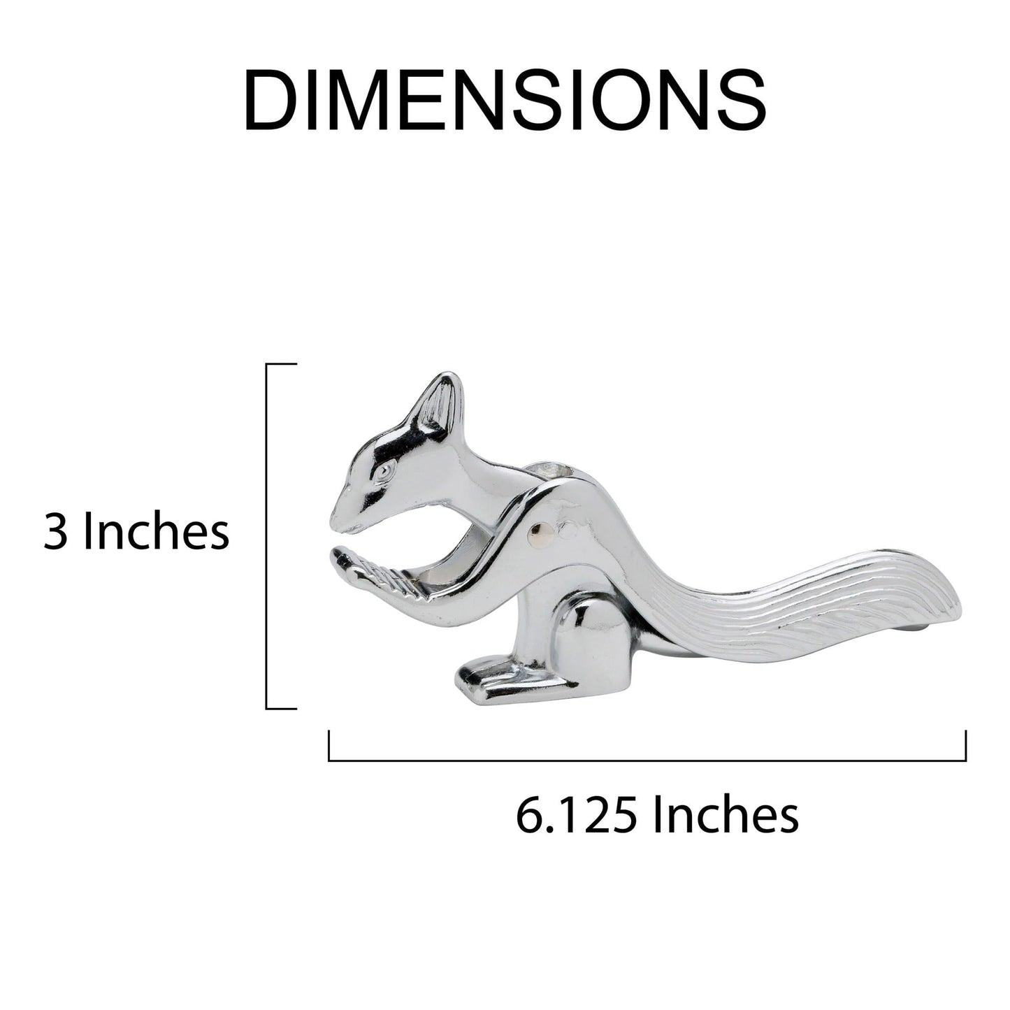 HIC Kitchen The Squirrel Nutcracker, Heavyweight Aluminum, Easy Nut Cracking Lever Tool For Almonds Walnuts Pecans And More