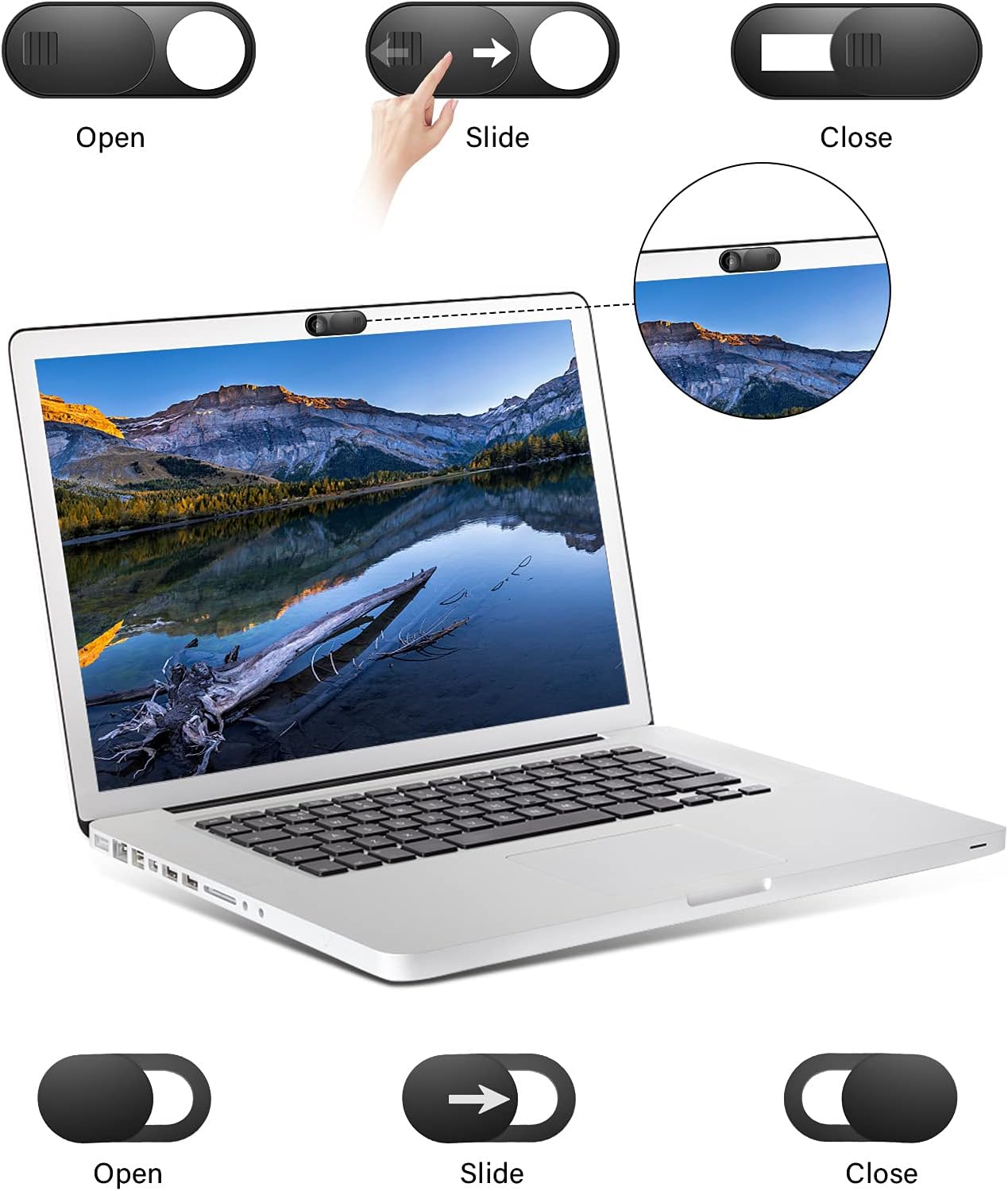 ZUCUCUC 12 Pack Laptop Camera Cover Slide, Webcam Cover, Phone Camera Cover, Ultra-Thin Computer Slide - Fits Most