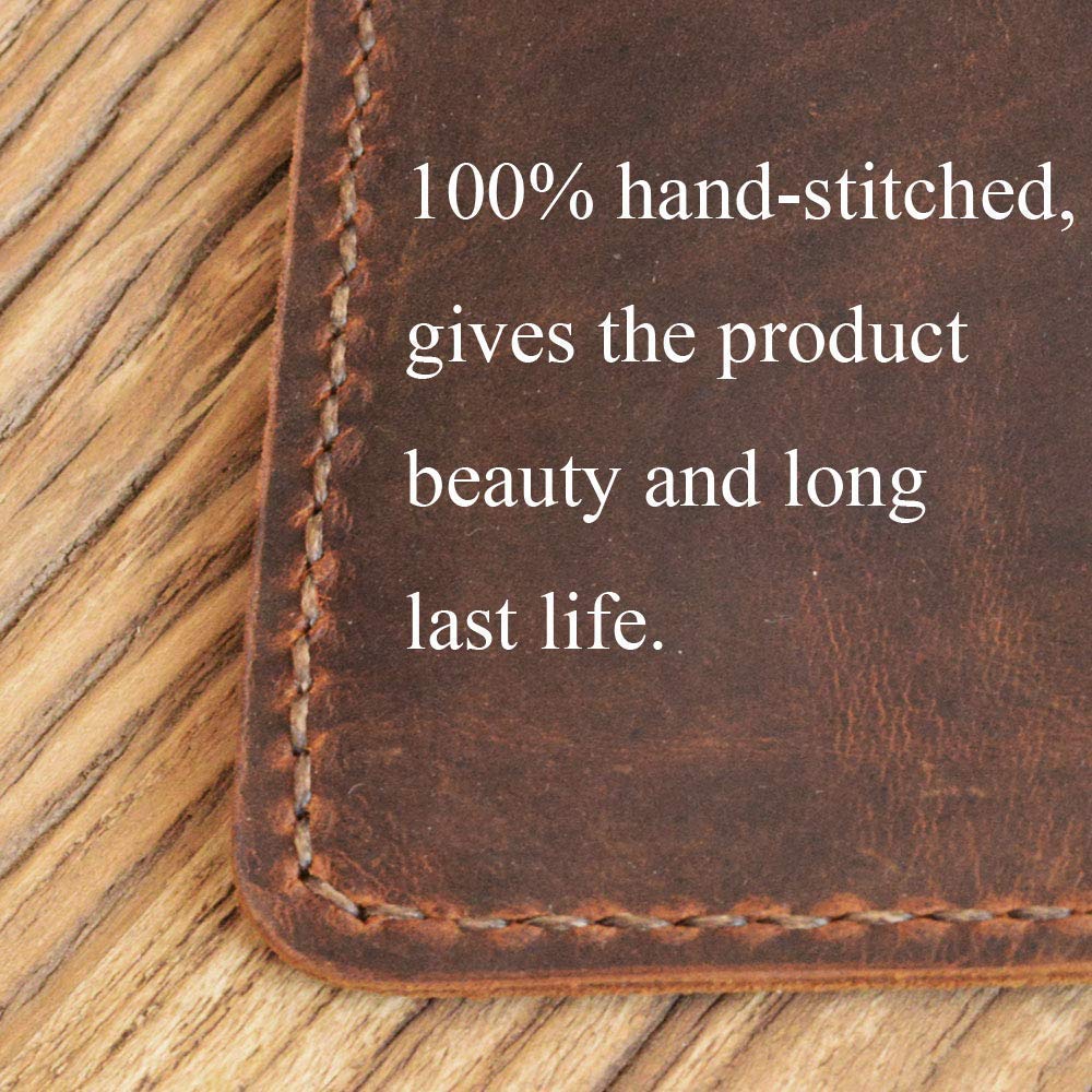 Distressed Leather 5 x 8.25" Notebook Cover Compatible with Moleskine Classic Cover Larger size, Portfolio Agenda Cover Diary Cover, 307M