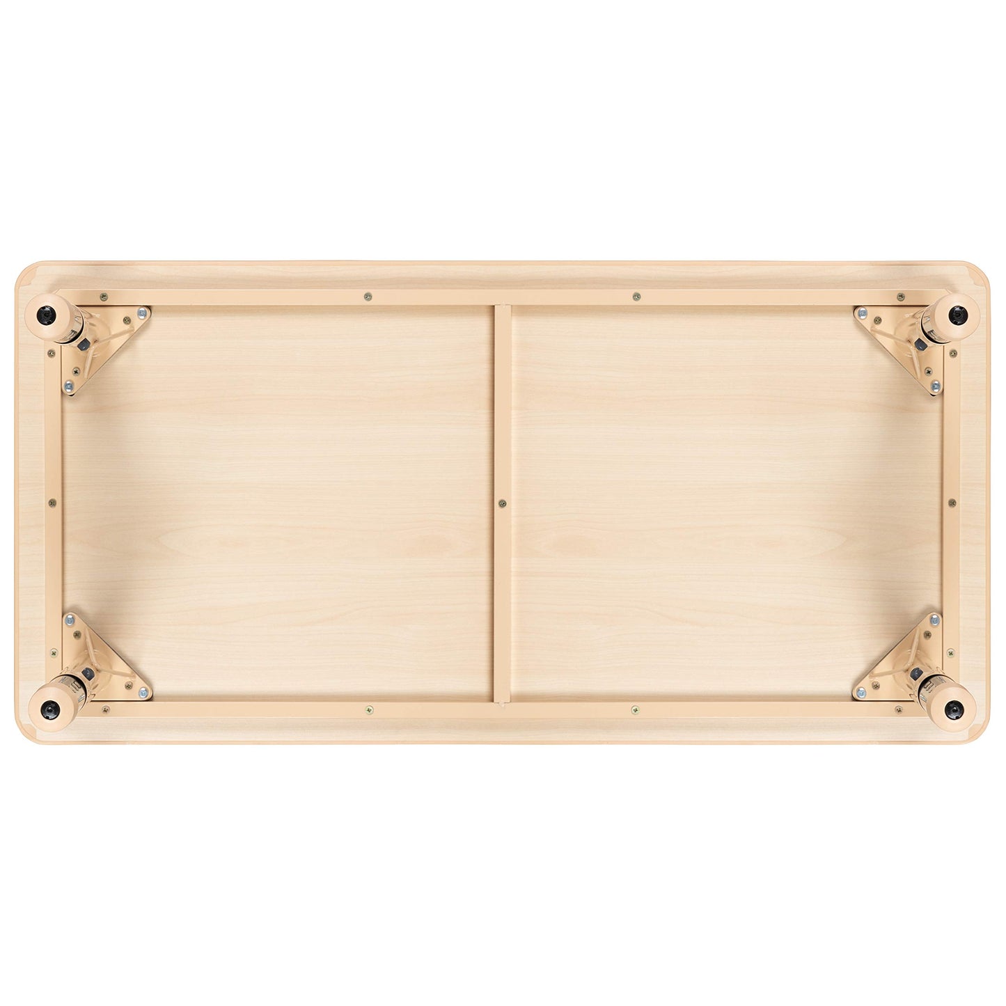 Flash Furniture Wren Adjustable Classroom Activity Table for School and Home, Plastic Activity Table for Kids, 23.625" W x 47.25" L, Natural