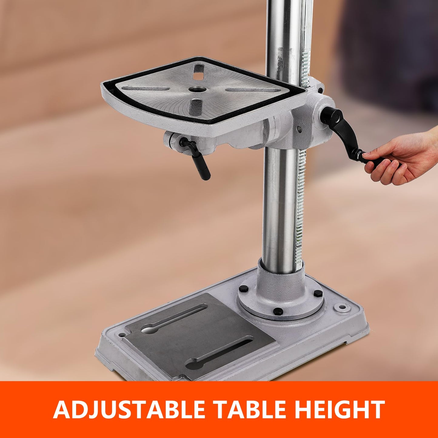 Garvee 17 in Floor Drill Press, 12 Amp 120V Pure Copper Motor, 200-3630 RPM Variable Speed Cast Iron Bench Drill Press, 0-45° Tilting Worktable, Tabletop Drilling Machine for Wood Metal