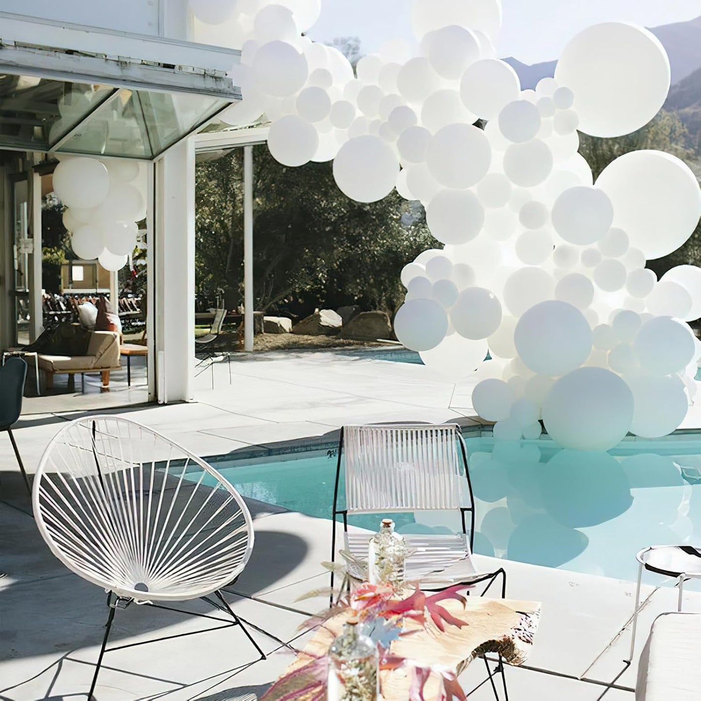 PartyWoo White & Red Balloons - 100 Pack for Stunning Celebrations | Perfect for Events