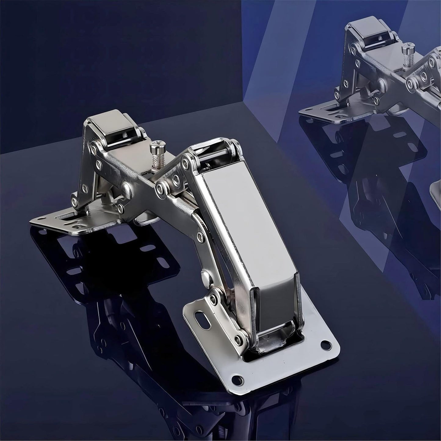 Qrity 2 PCS 175 Degree Hinges Soft Close Hinge, Frameless Hydraulic Cabinet Doors Hinges, Adjustable Mounting Hinges for Cabinet, Cupboards, Wardrobe