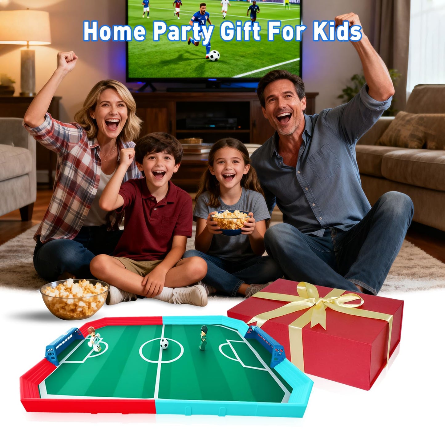 Foosball Table Soccer Board Game for Kids,Finger Foosball Pinball Interactive Toys,Interactive Board Games Gift for 3 4 5 6 7 8-12 Year Old Kids Boys Girls