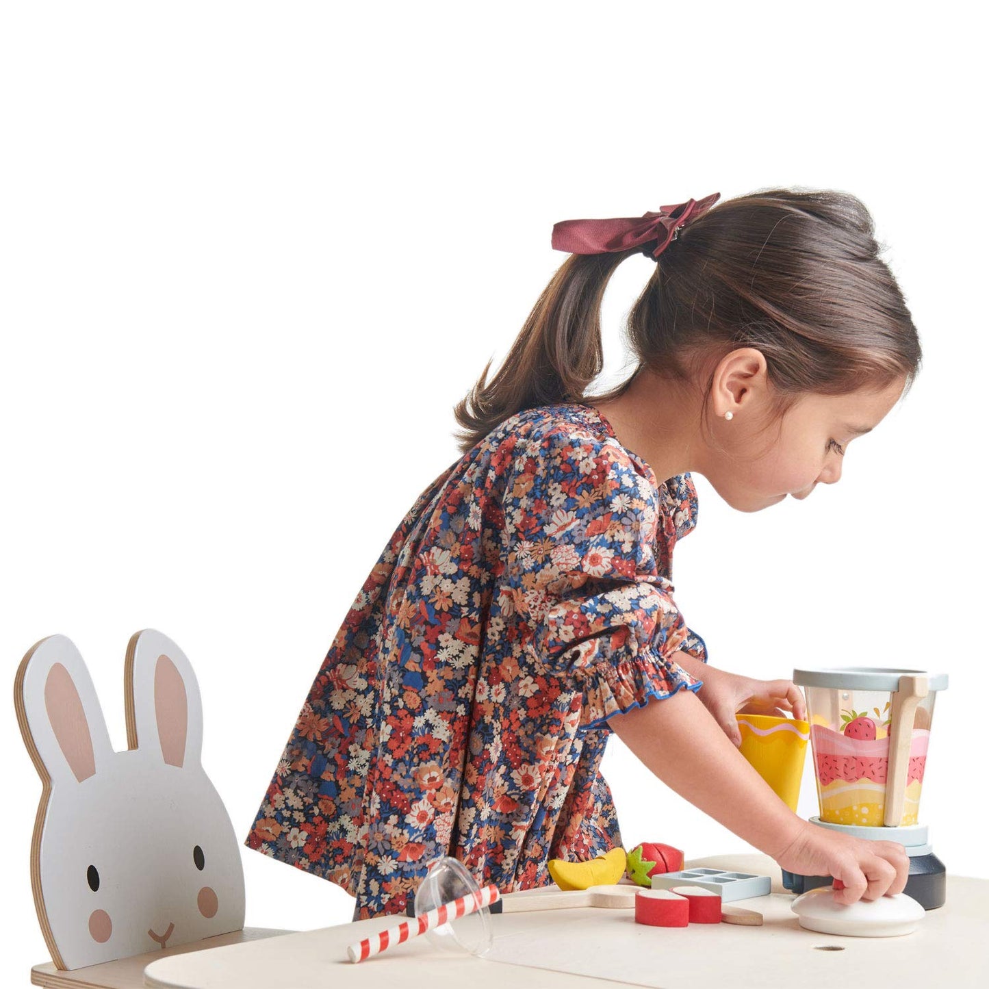 Tender Leaf Toys - Fruity Blender - Wooden Smoothie Maker Toy Set for Pretend Cooking - Social, Creative, and Imaginative Development - Learning Role Play to Make a Healthy Shake - Age 3+