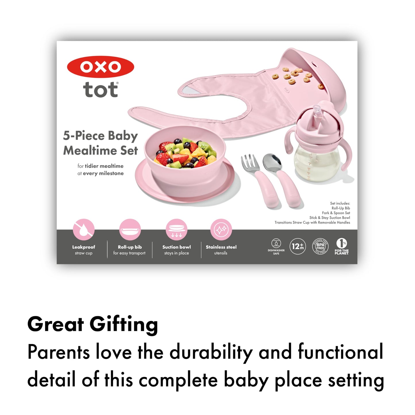 OXO Tot Baby Mealtime Set, Baby Spoons