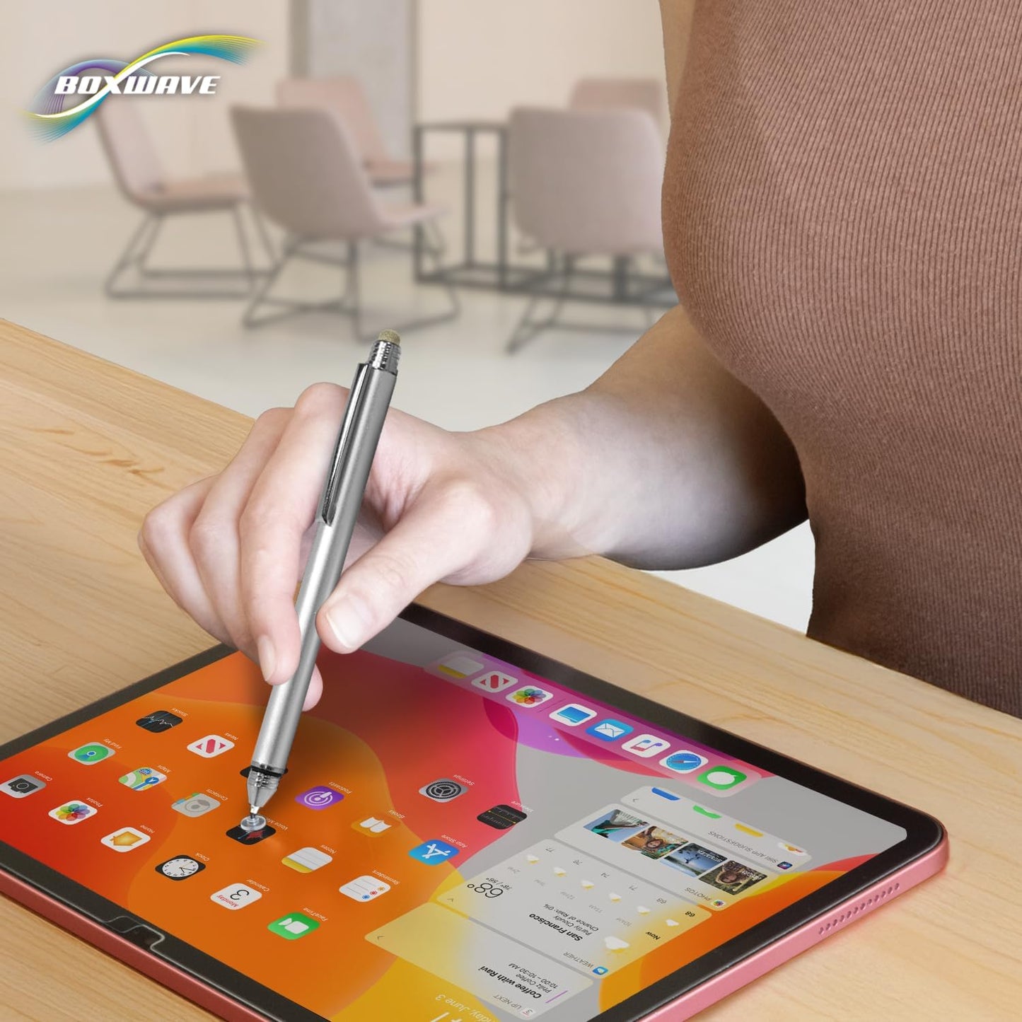 BoxWave (11.6 Stylus Pen Compatible with Simbans PicassoTab XL in) - DualTip Capacitive Stylus, Fiber Tip Disc Tip
