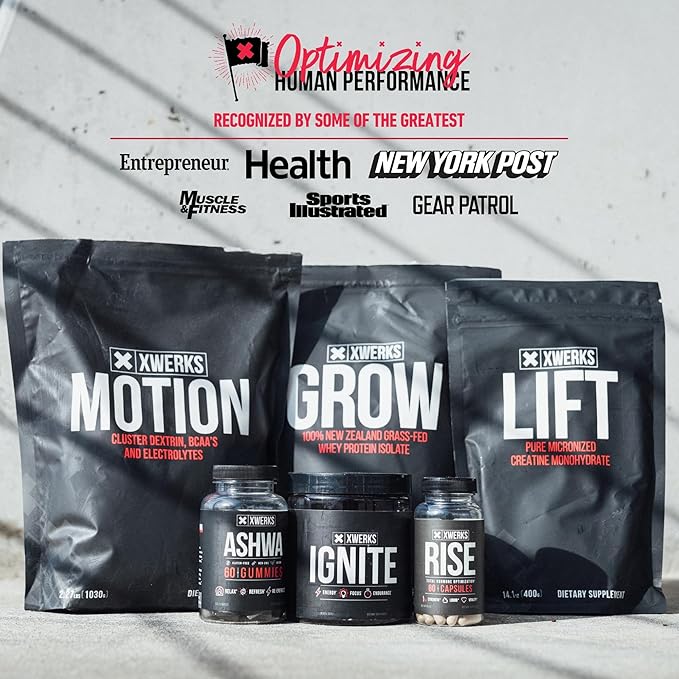 Xwerks Grow 100% New Zealand Grass Fed Whey Protein, 25g Pure Isolate Protein Powder Per Serving, All Natural Paleo and Keto Friendly, Soy Free Gluten Free Easy to Digest, Chocolate, 30 Servings