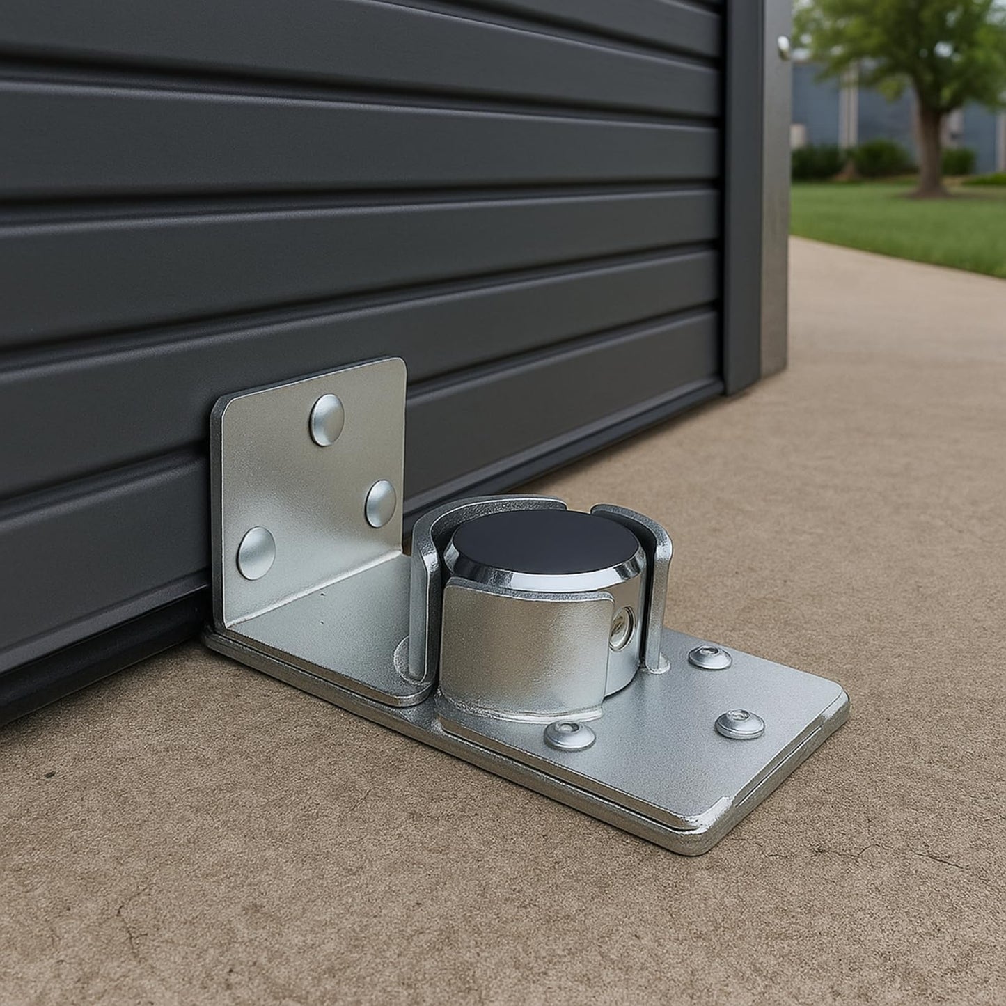 Heavy-Duty Solid Steel Roll-Up Door Lock,High-Security Hidden Shackle Padlock and hasp Set, Comes with 2 Keys, specifically Designed for Garage Doors to Prevent Unauthorized External Access
