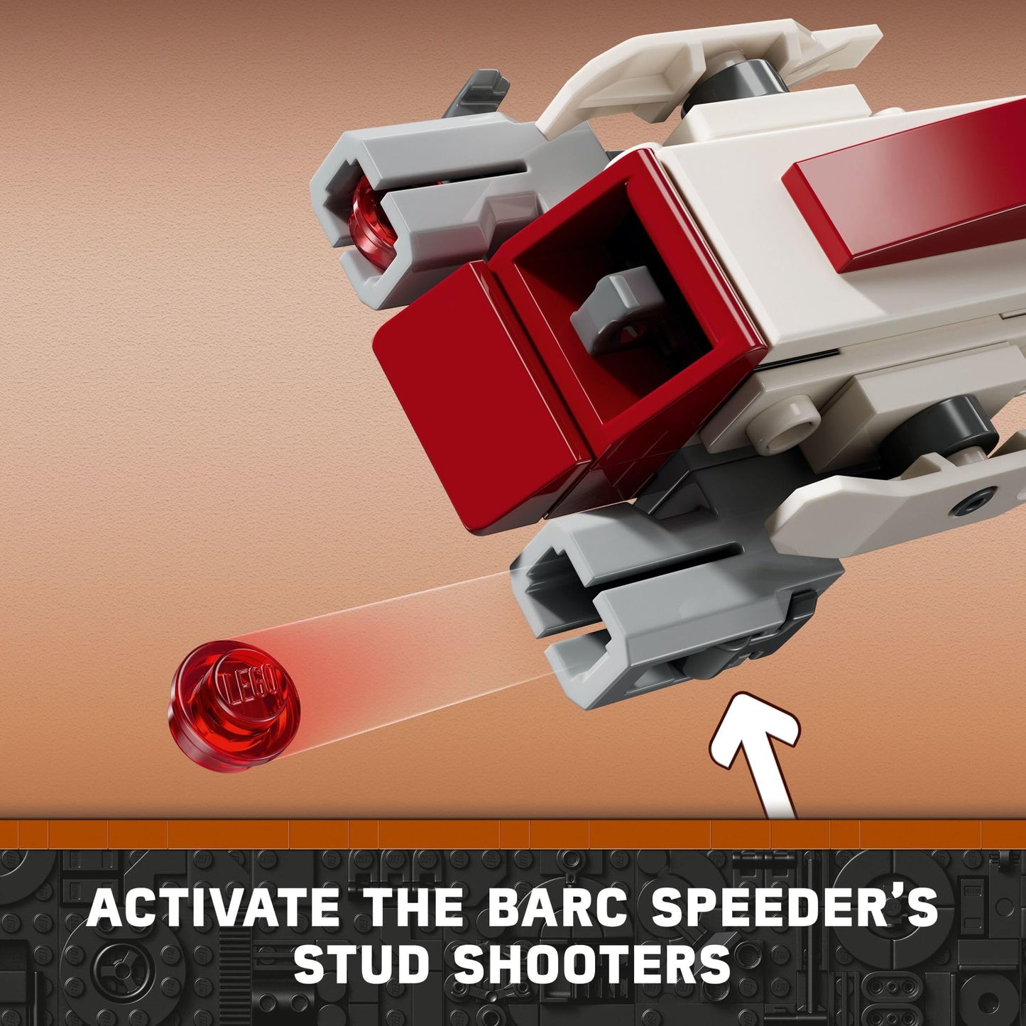 LEGO Star Wars BARC Speeder Escape, Mandalorian Toy Building Set for Kids, Star Wars Gift for Boys, Girls and Fans Ages 8 and Up, Comes with Kelleran Beq and Grogu, 75378