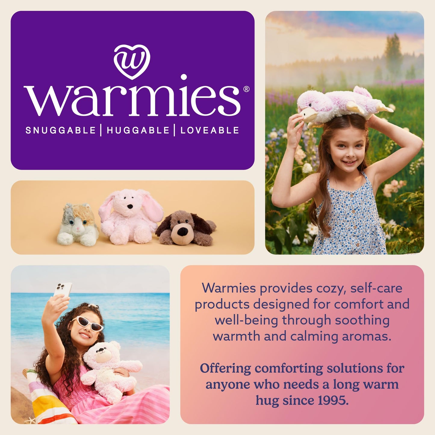 warmies Microwavable & Weighted Stuffed Animals, Red Scarf Snowman - Heated Stuffed Animal Plushie for Warmth & Comfort - Cute Soft Plush Toys for Adults & Children (Boys, Girls, Babies & Toddlers)