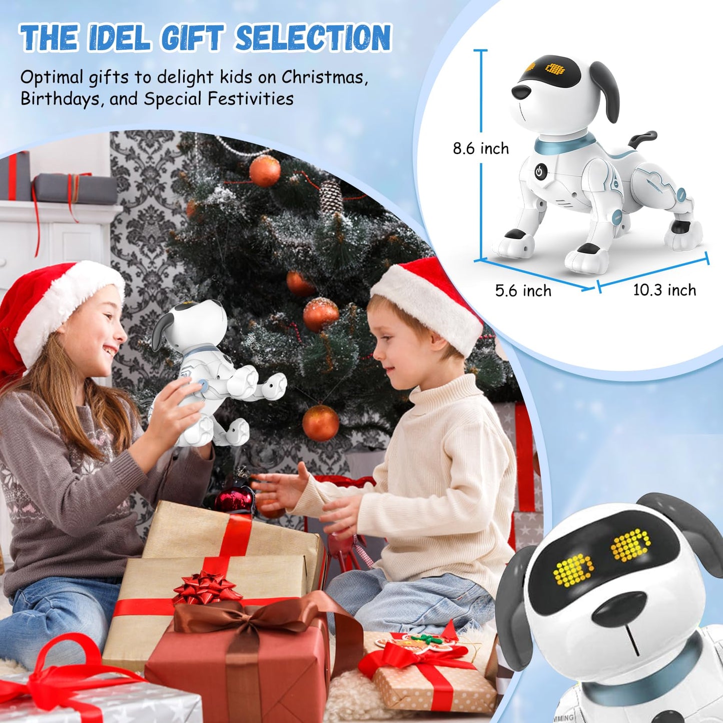 HBUDS Robot Dog Toys for Kids, Remote Control Stunt Programmable Robot Puppy Toy Dog Interactive with Commands Sing, Dance, Bark, Walk Electronic Pet Dog for Boys Girls Gifts