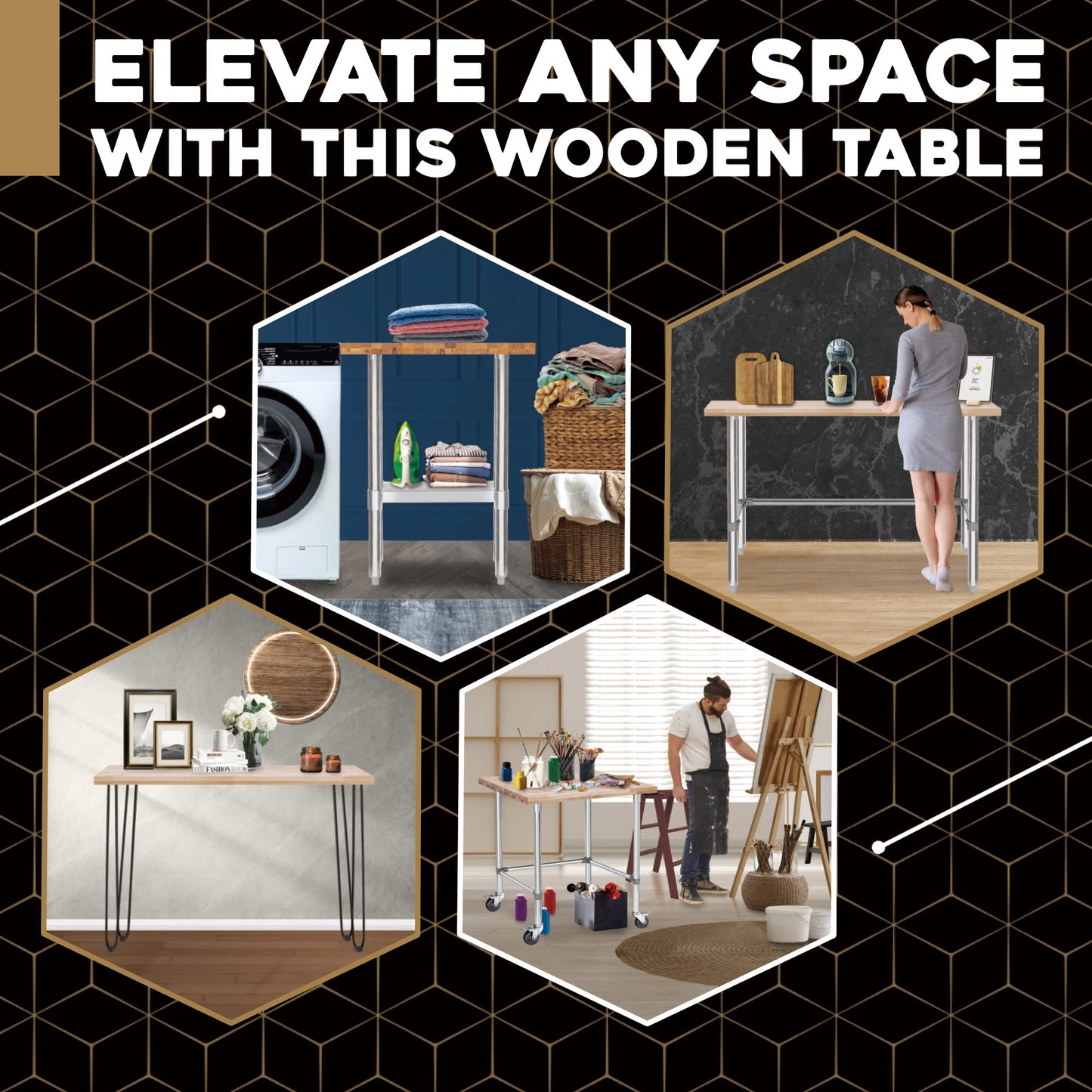 DuraSteel 24x30 Butcher Block Countertop - Maple Solid Wood Workbench for Kitchen, Restaurant, Cabinet, Desk Top, Wood Board, Large Counter Cutting Island Long, Bakery Worktable Dough - Table Top Only