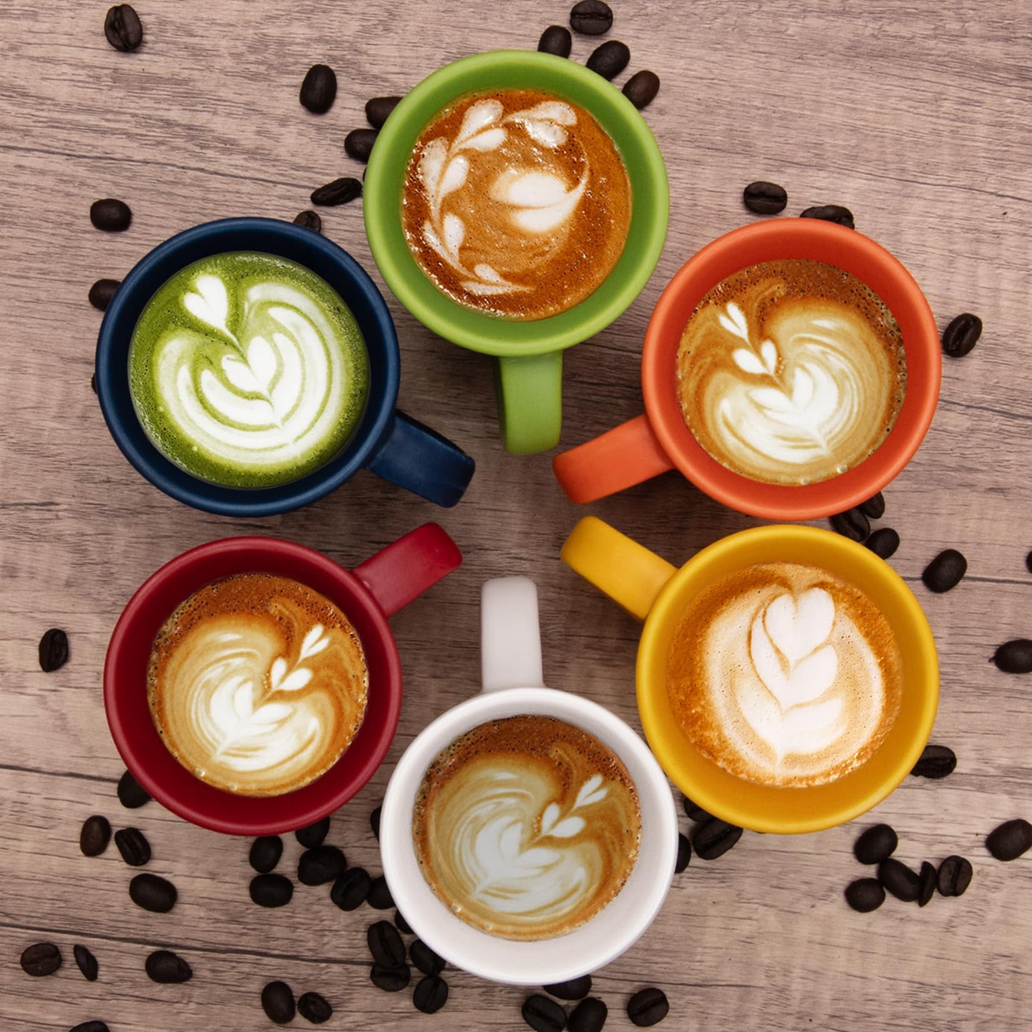 YINUOWEI 4.2 oz Espresso Cups Set of 2, Ceramic Coffee Mugs Demitasse Cups, Small Espresso Mugs for Shot of Coffee, Tea Cups with Handles, Gift for coffee Lovers