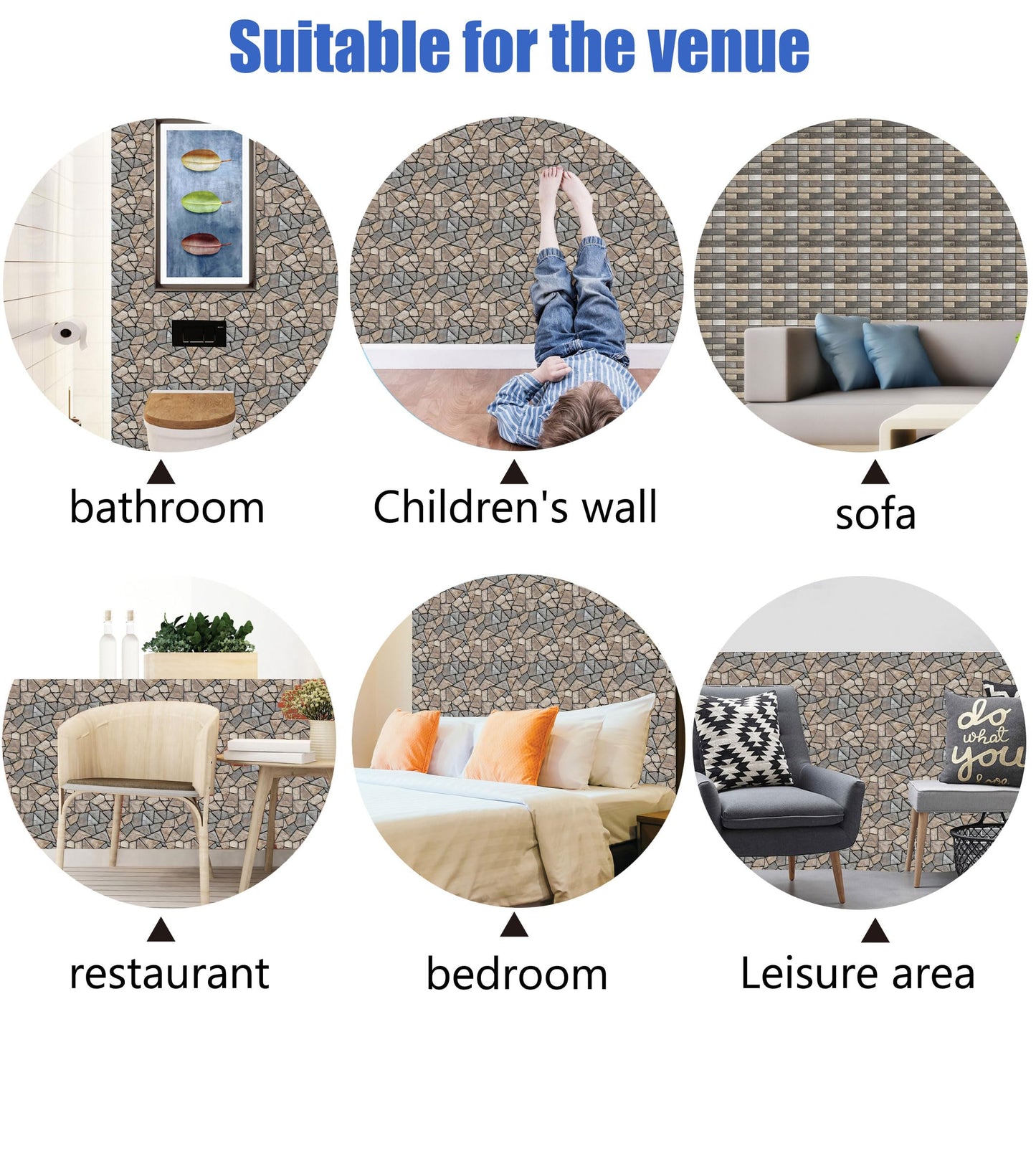 szgwtk 3D Self Adhesive Wall Panels,10 Pcs 3D Faux Brick Wall Panels -11.8"X11.8",PVC Tiles Backsplash DIY Brick Wallpaper Tile for Bedroom, Living Room, Kitchen, Fireplace