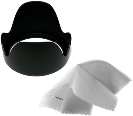 Digital Nc X-T20 (77mm) Pro Digital Lens Hood (Flower Design) for Fuji + Nw Direct Microfiber Cleaning Cloth.