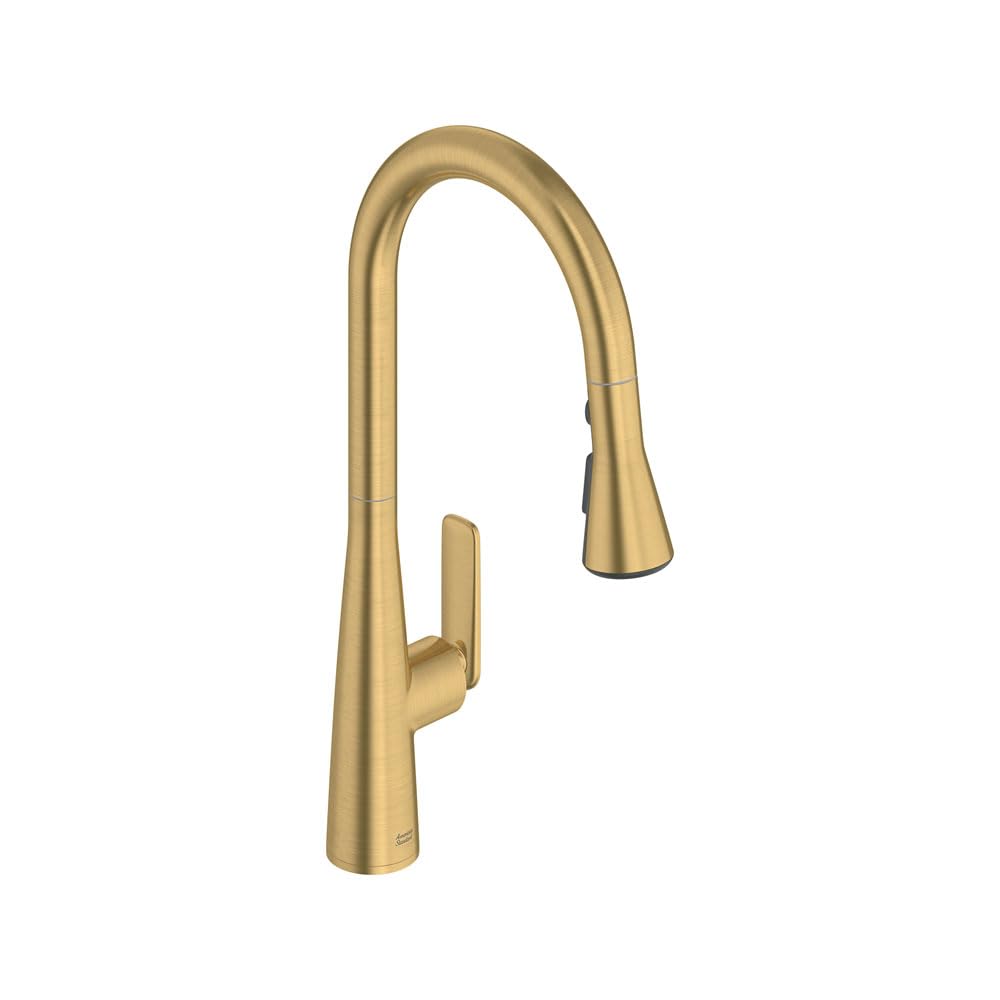 American Standard 104881GN00 Aspirations Single-Hole Kitchen Sink Faucet with Pull-Down Sprayer, 1.8 GPM, Brushed Gold