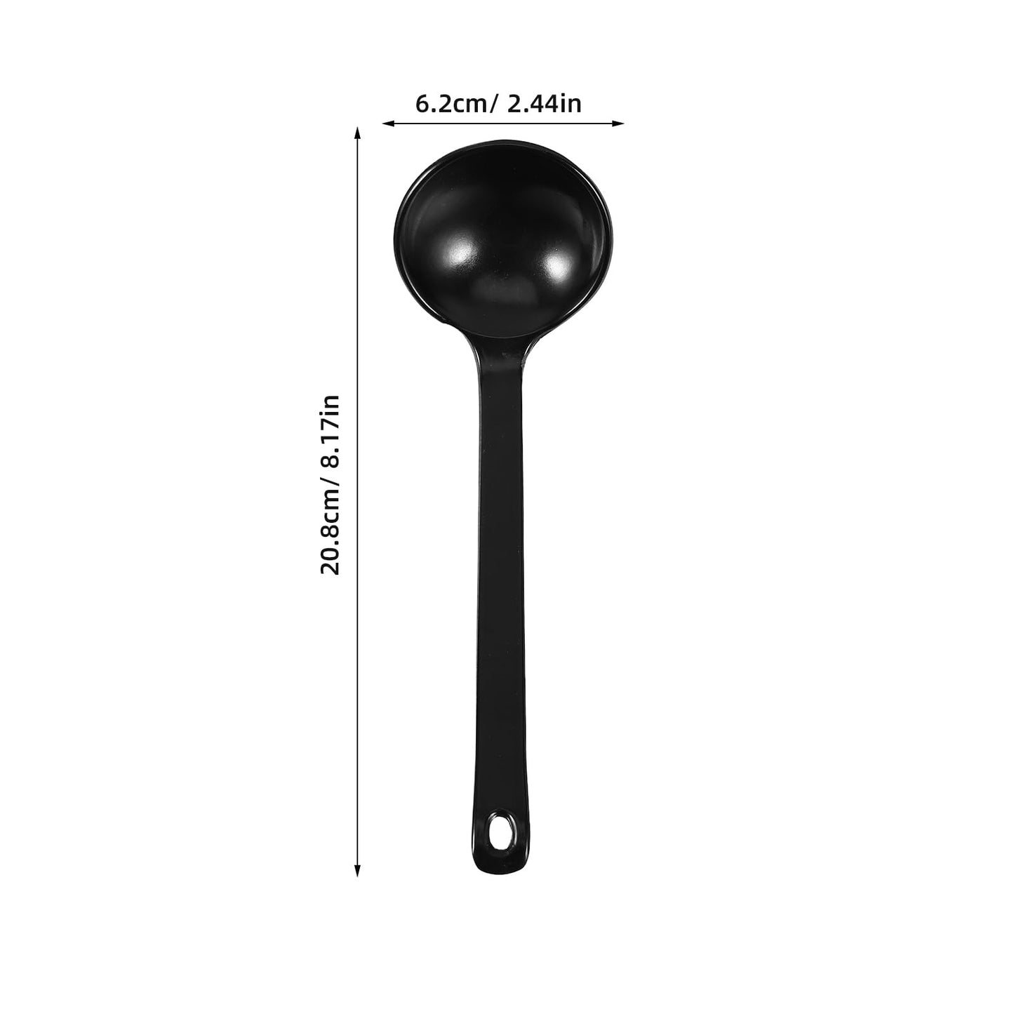 Hemoton 5 Pieces Ramen Spoons, Melamine Asian Soup Spoons, Large Chinese Japanese Ramen Ladle for Udon Noodle Pho Hot Pot, Long Handle, Dishwasher Safe, Black