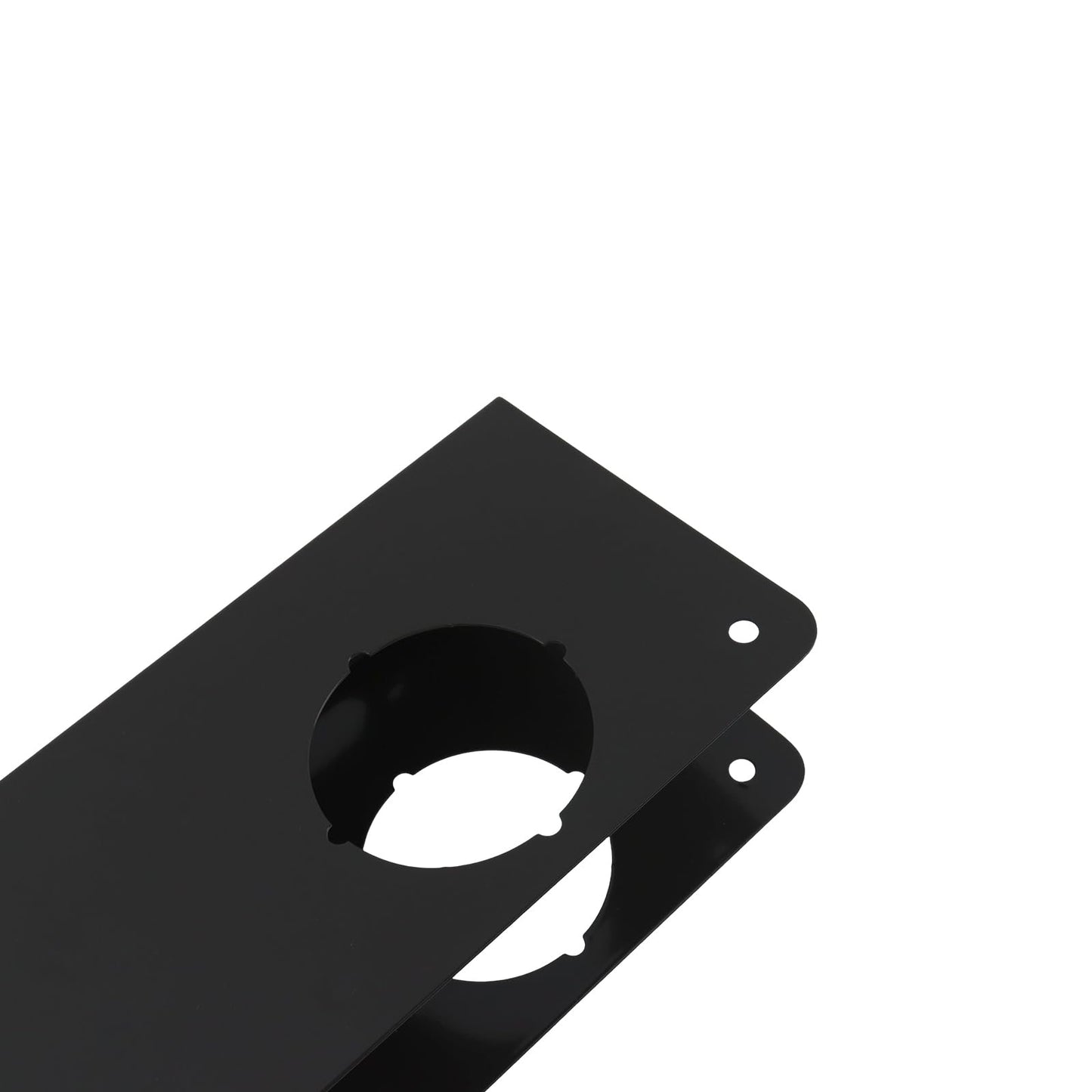 Pastlla Door Knob Reinforcement Plate, Stainless Steel Lock Doors Reinforcer Plate, Reinforce and Repair Wood or Metal Doors Fits 1-3/4" Door Thick, 2-3/8" Backset (Black)