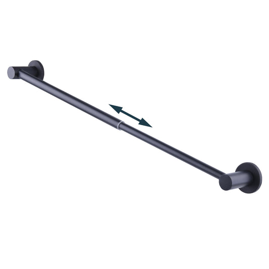 10-18 inches Adjustable Magnetic Towel Bar for Refrigerator, Magnetic Rod for Chart Whiteboard, Magnet Towel Holder Towel Hook Hanger for Kitchen Dishwasher, Laundry Washer, Black, Pack of 1