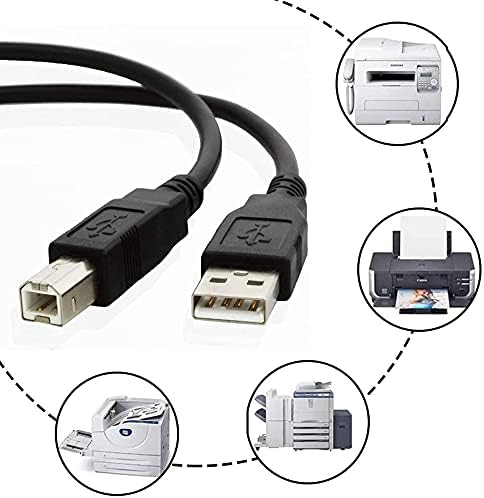 BestCH 6ft 796 C3100 7660 7760 Printer USB Cable Cord Lead Replacement for HP Photosmart Printer