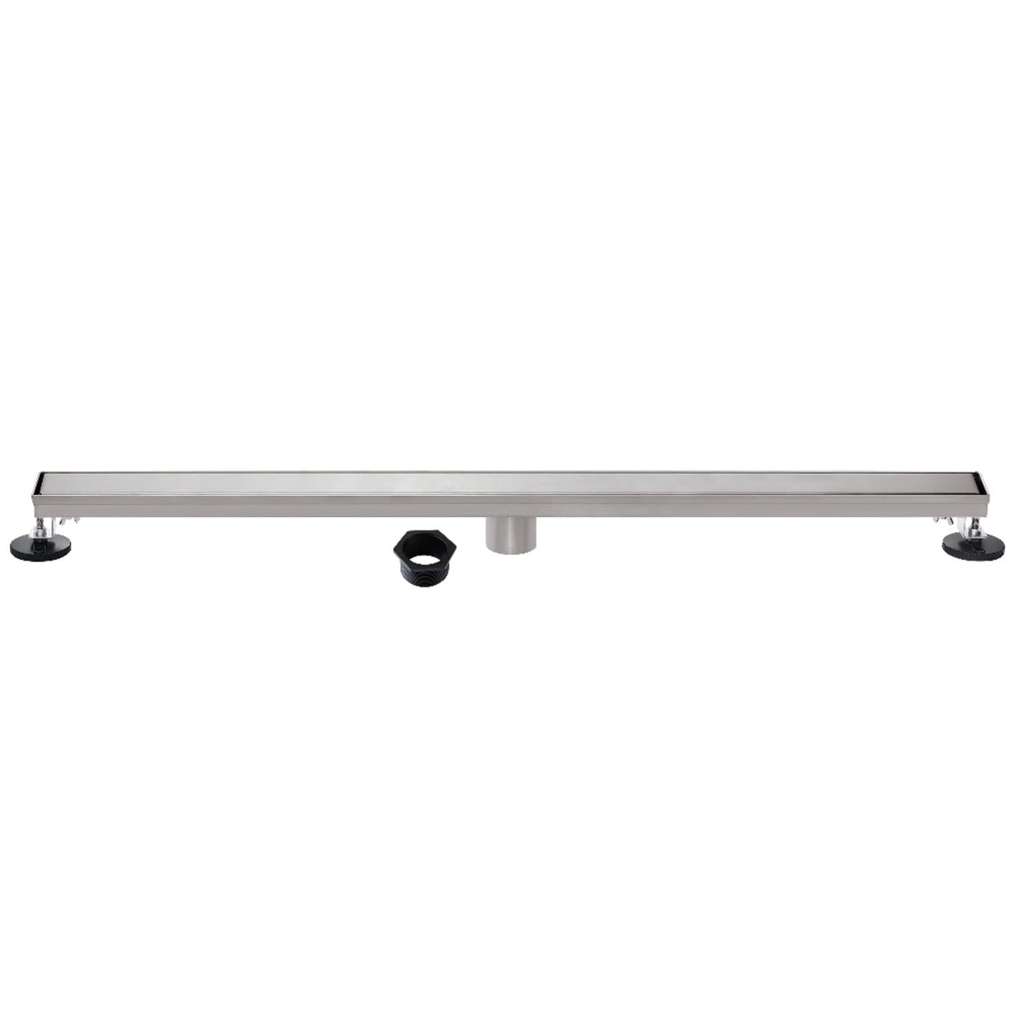 Kingston Brass BSF6028 Watercourse 60" Stainless Steel Linear Shower Drain with Reversible Tile Insert and Flat Grate, Brushed Nickel