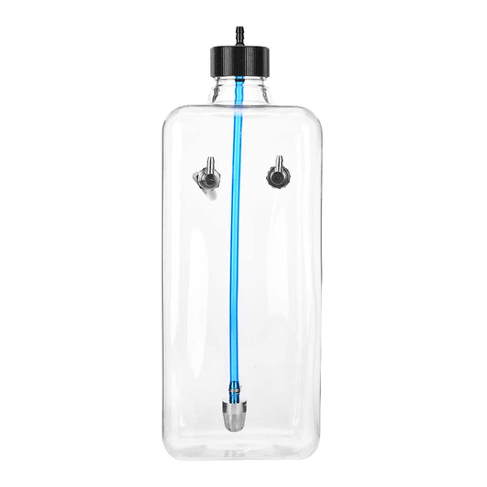 RC Airplane Fuel Tank,Transparent High Strength Sealed 1500ml Capacity CNC Machined Metal Fuel Container for 150-200cc Aircraft Enthusiasts Hobbyists Flying Competitions