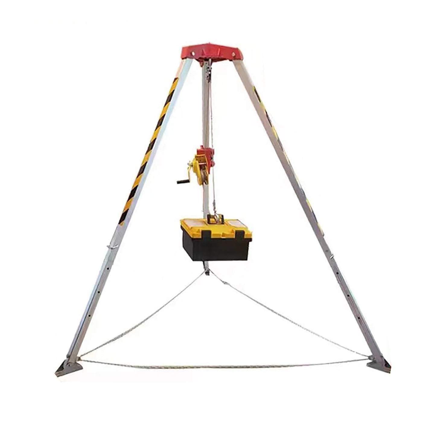 Heavy-Duty Confined Space Tripod Stand 2600LBS - Retractable Rescue Kit with Winch, Fall Protection, Scaffolding, Lifting Hoist for Firefighting, Safety Equipment