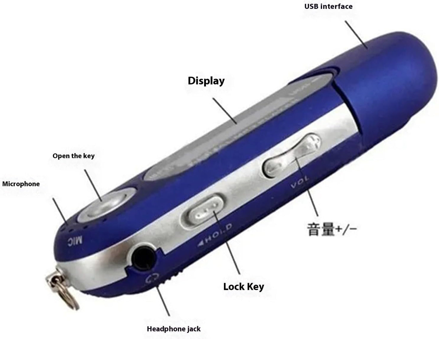 Yunyaobrand MP3 4G/8G Player with Builts in Memory Long Standbys Time and Display Screen Music Player Travel Friendly
