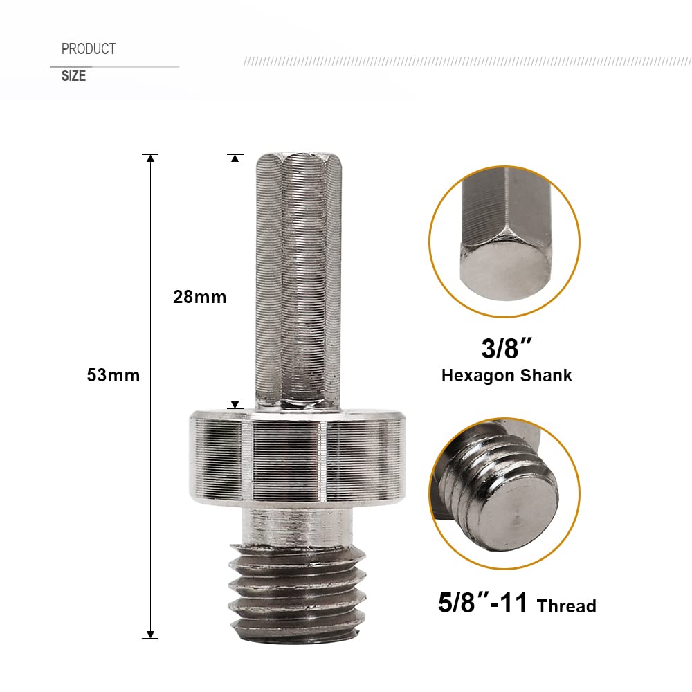 SHDIATOOL Diamond Drill Core Bits Set Diameter 20 25 35 45 65mm with 5/8-Inch-11 Thread for Hard Granite Marble