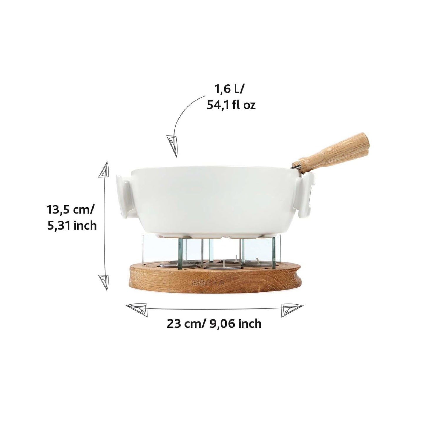 Boska Twinkle Cheese Fondue Pot - Great for Meat, Chocolate, and Cheese Snack - Serve 4 Persons Wedding Registry Items Kitchen Gifts for Family Housewarming - Use with Fondue Sticks