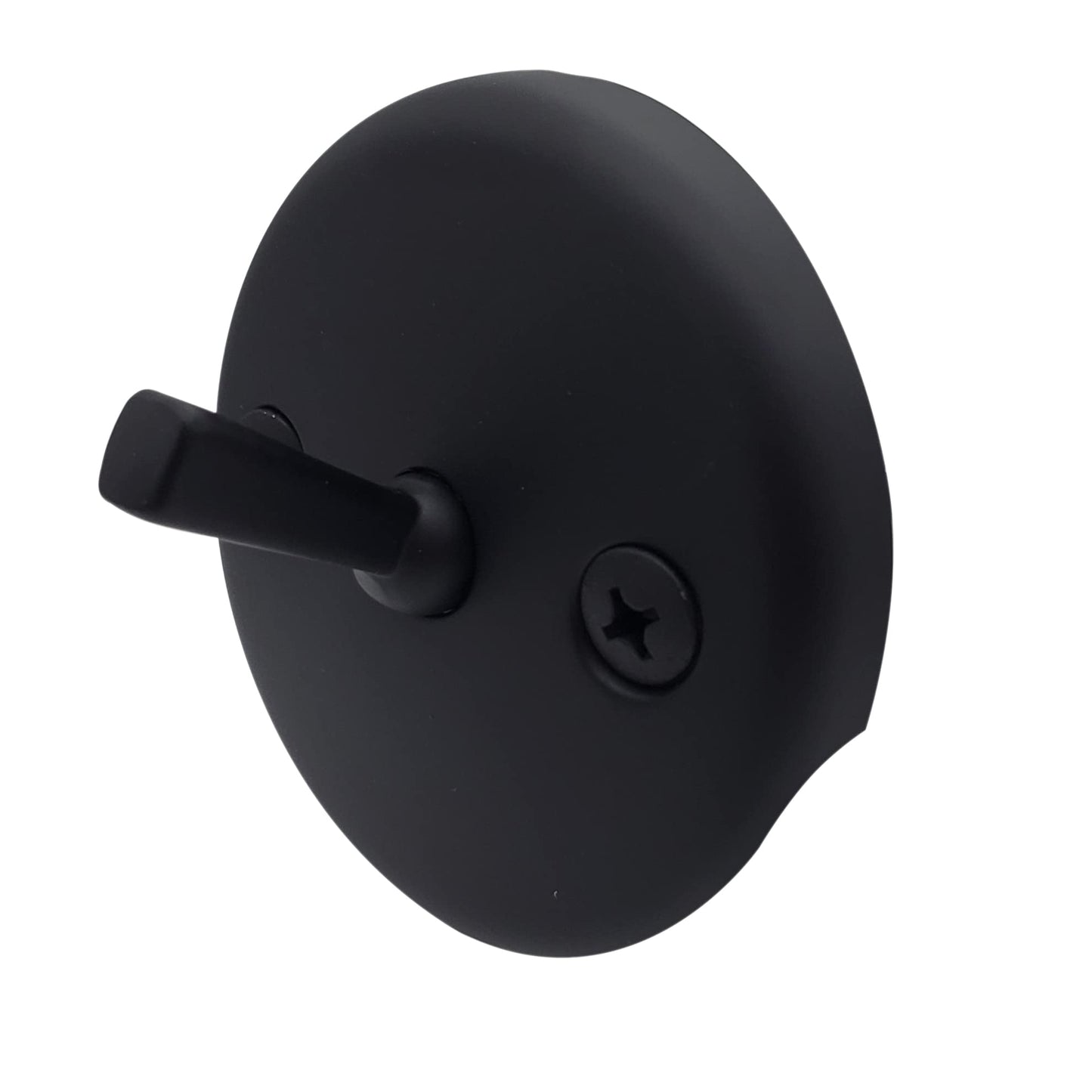 Westbrass 592244-12-62 14" White Poly Tubular Bath Waste & Overflow Assembly with Trip Lever and Strainer Grid Drain Cover, Matte Black (12-Pack)