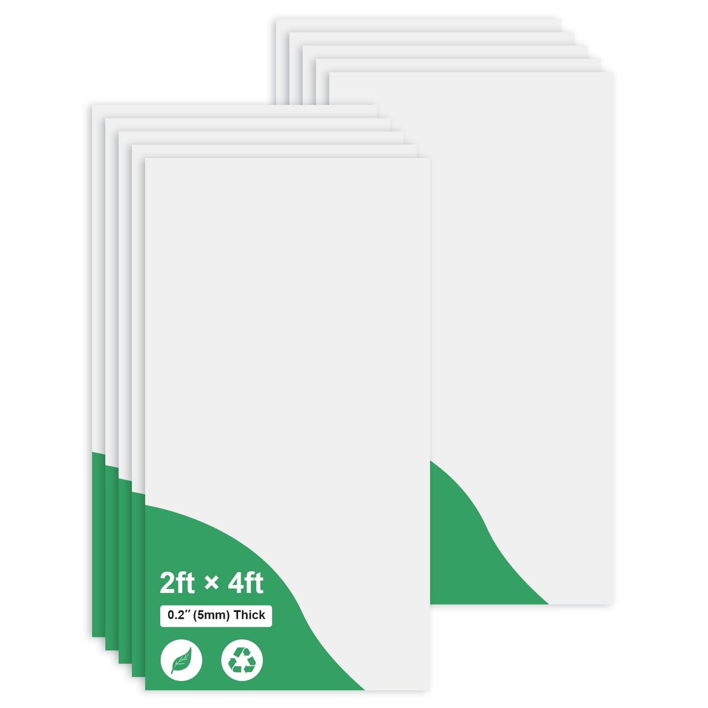 Gigrwiin Smooth White Drop Ceiling Tile 2ft x 4ft, Ceiling Panel 24 x 48in – Waterproof, Washable and Fire-Rated - to Prevent Breakage-Cover 80 Sq. Ft-Package of 10 Tiles