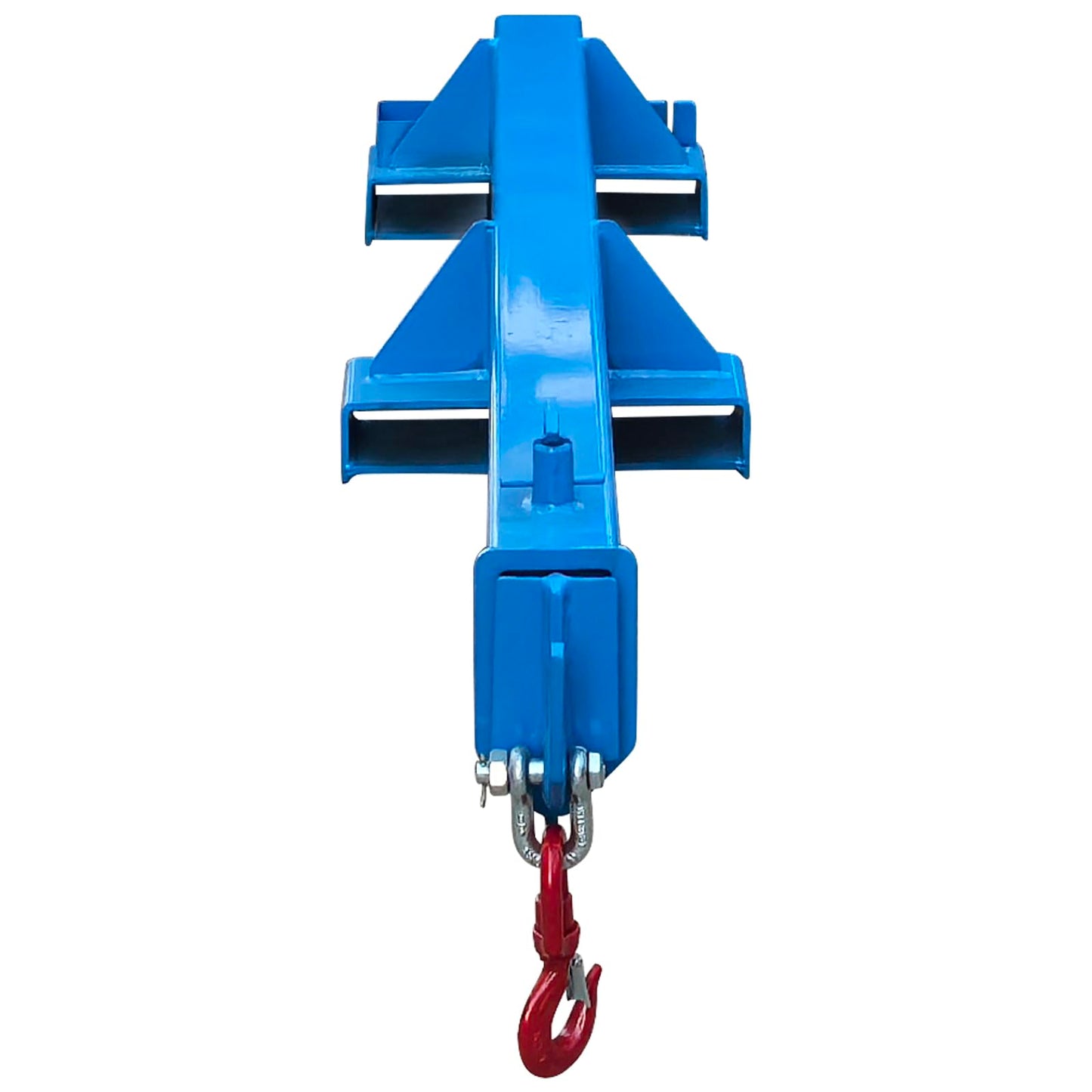 INTSUPERMAI Forklift Mobile Crane 2200lbs/1 Ton Capacity Adjustable Forklift Jib Boom Crane Max 8.2ft/2.5m Telescopic Arm with Truss Hoist Jib Boom and Hook for Warehouses Factories Workshops