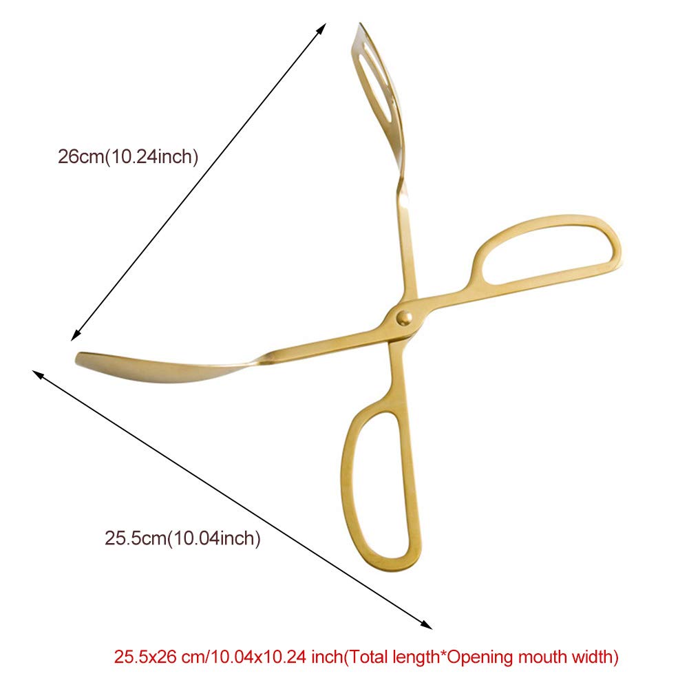 Food Tongs, Stainless Steel Kitchen Tongs Salad Tongs for Cooking, Barbecue, Pastry, Sandwich, Ice, Serving Scissors Tongs