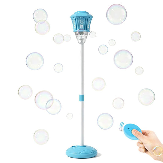 Remote Control Streetlight Bubble Machine, 2026 New Street Lamp Bubble Machine, Rechargeable, Adjustable Height, for Outdoor Garden, Patio, Wedding, Party and Event Decor (B-Blue)