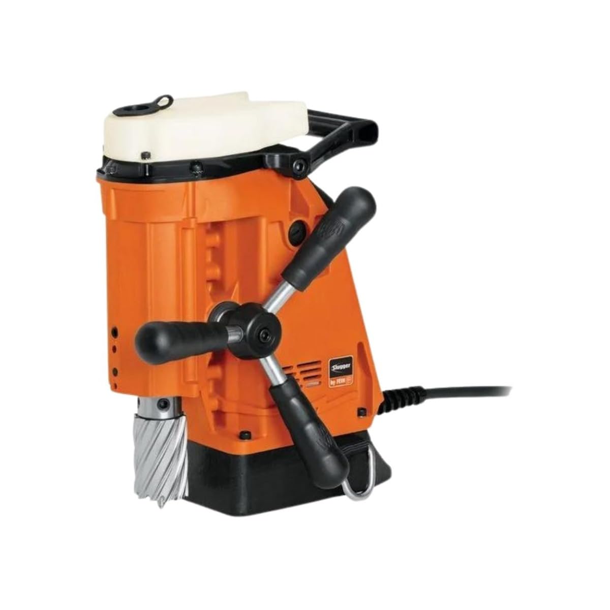 Fein JHM Magforce Mag Drill with Fixed Drill Motor for Work in Confined Spaces - 1,100W, 1-5/8" HSS Cutter Max. Diameter, 2" Cutter Drilling Depth - 72725361127