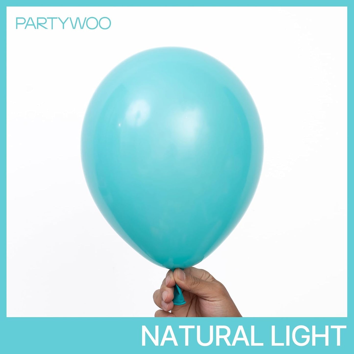 PartyWoo Teal Balloon Arch Kit - 100-Piece Set with 18, 12, 10, & 5-Inch Balloons for Baby Showers, Gender Reveals, & Birthday Parties