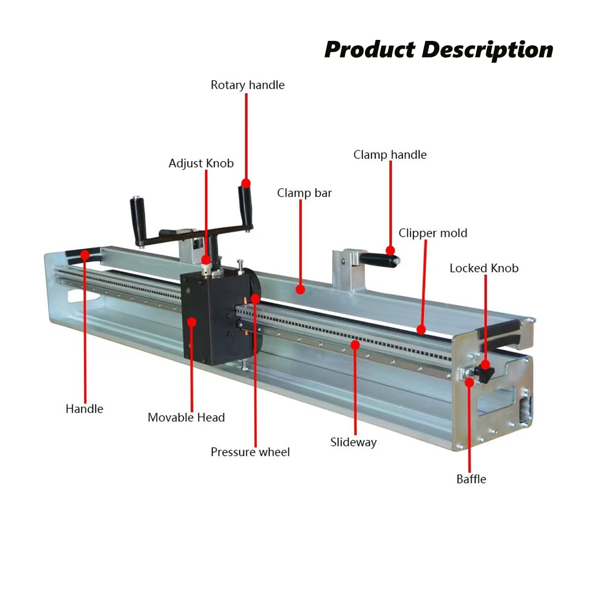 24'' Conveyor Belt Roller Machine, Industrial Fastener Roller Lacer Install Tool Splice Assembler, with 2 Face Strips Conveyor Belt Lacing Tool for Wire Hook Steel Buckle Spike Lacing Fastener
