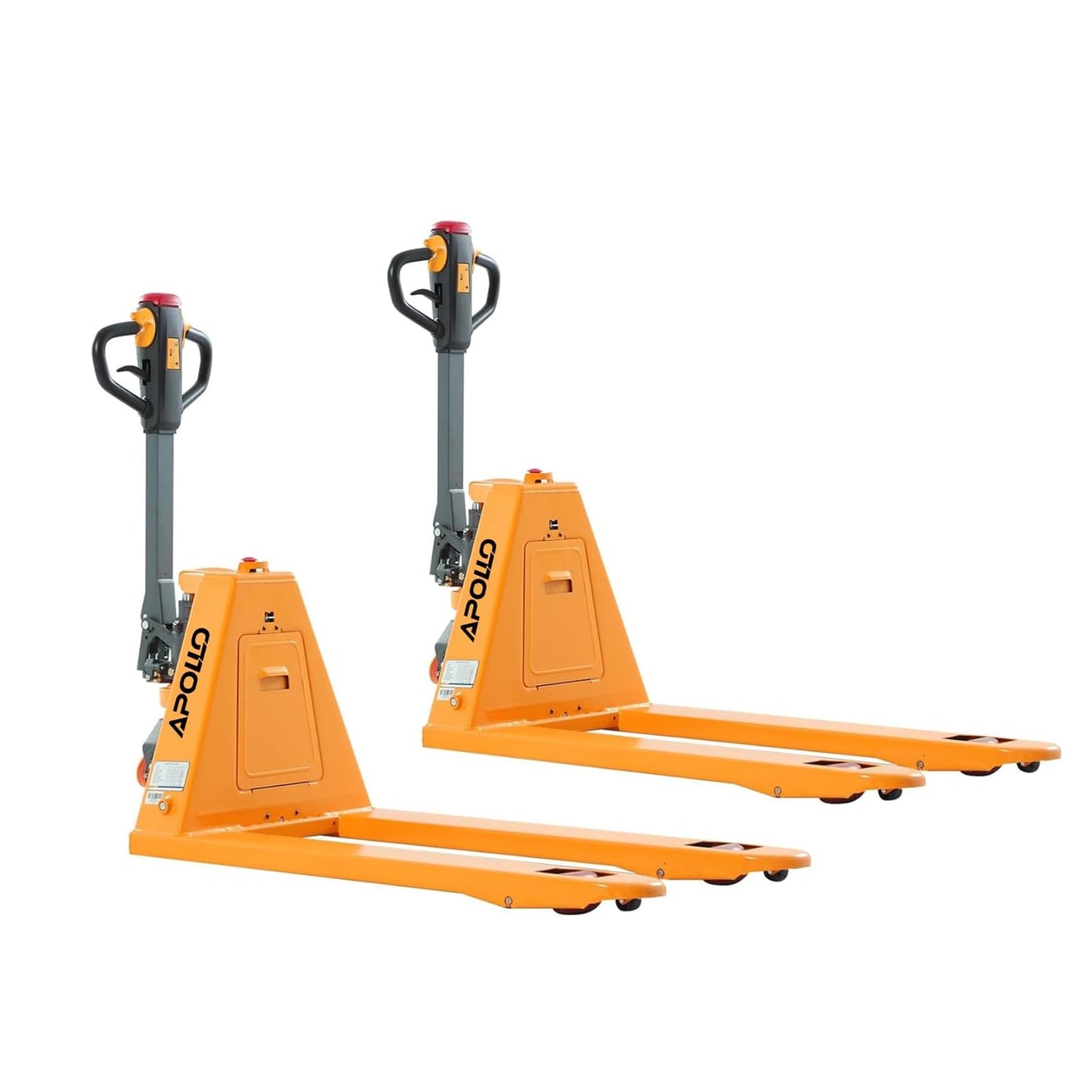 APOLLO Full Electric Pallet Jack 3300 lbs Capacity, 48" x 27" Forks, Powered Pallet Lift Truck, Li-ion Battery for Indoor Storage and Material Handling-2PC