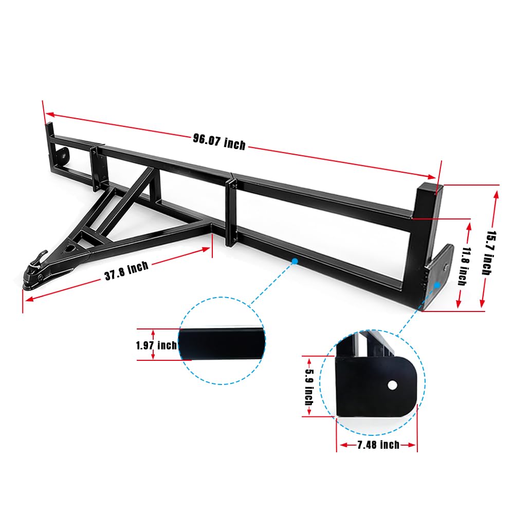 AvmrLc Professional Shipping Container Tow Bar Kit for 20'/40' Containers, Constructed from High-Strength Manganese Steel Rated for 14,000 Lbs, Split-Design for Easy Storage Suitable for Truck Towing