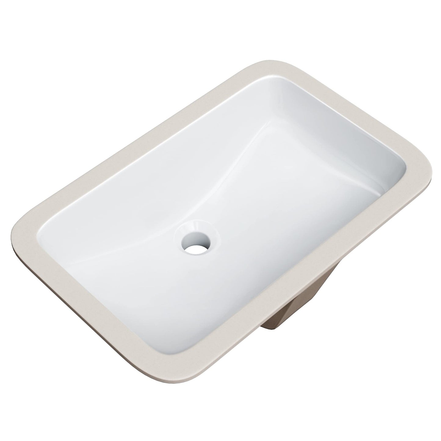 PROFLO PF1812U Norris 21" Rectangular Vitreous China Undermount Bathroom Sink with Overflow - White