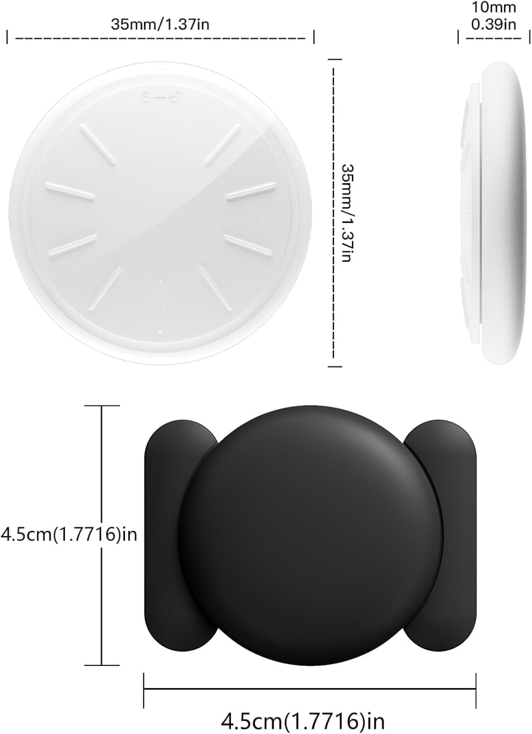 Dahetag (Black,1PCS) Tracker Device for Vehicles,Mini Hidden Car Tracker with Magnetic Case,No Monthly Fee Tracker,Car